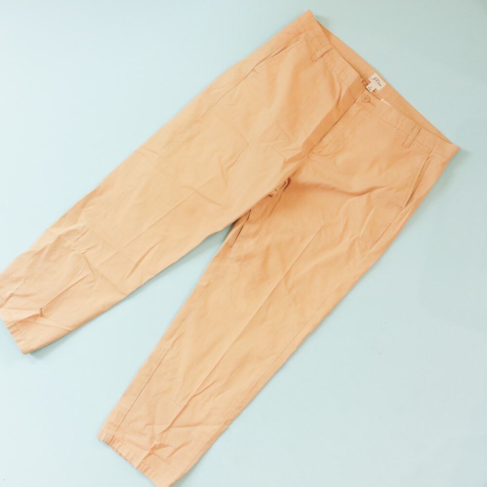 J Crew Slouchy Boyfriend Chino Khaki Straight Leg Dress Pants Size 32